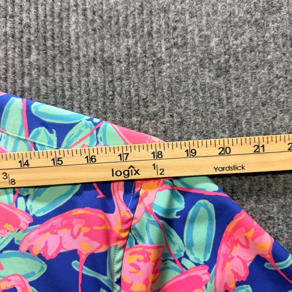 Chubbies Mens Medium Flamingo Print Short Sleeve Popover Lot of 2 Shirts - Picture 5 of 16